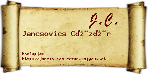 Jancsovics Cézár névjegykártya
